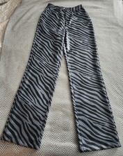 Nasty Gal Women's Blue Zebra Faux Leather Pants Size 4 NWT