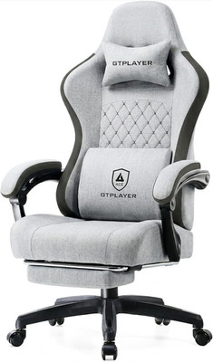 Gaming Chair, Computer Office Chair with Pocket Spring Cushion, Linkage Armrests