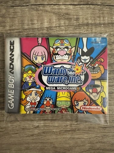 WarioWare Inc. Mega Microgames (Manual Only) Instruction Book Game Boy Advance