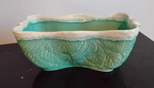 Vintage Aqua Imperial Planter by Hull Imperial Pottery, USA