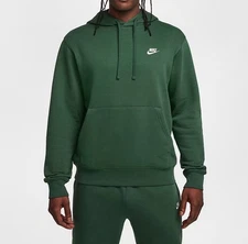 Nike Sportswear Club Fleece Hoodie Sweatshirt Fir Green Size 2XL XXL BV2654-323