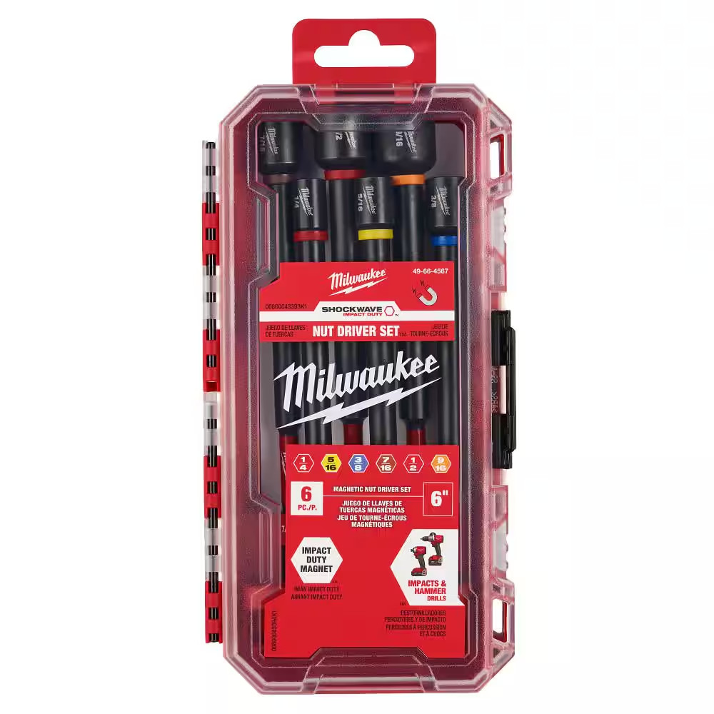 SHOCKWAVE Impact Duty 6 In. Magnetic Nut Driver Set (6-Pieces)