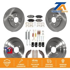 Brake Rotors Semi-Metallic Pad Drum Front Rear Kit (7Pc) For 2015-2020 Honda Fit