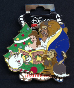 DSSH Disney Beauty and the Beast Belle Mrs Potts Cogsworth Caroling LE 400 Pin