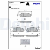 Bremsbelagsatz Scheibenbremse Delphi LP3285LC FüR Nissan NV200 Evalia Bus Dci