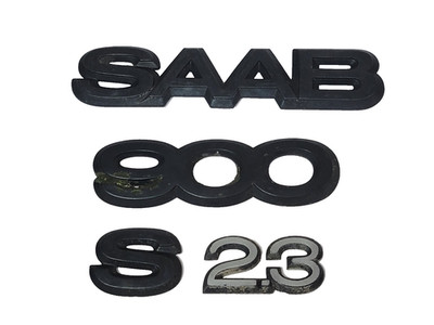 1994 1995 1996 1997 1998 SAAB 900 S 2.3 Rear Trunk Lid Emblem SET OEM