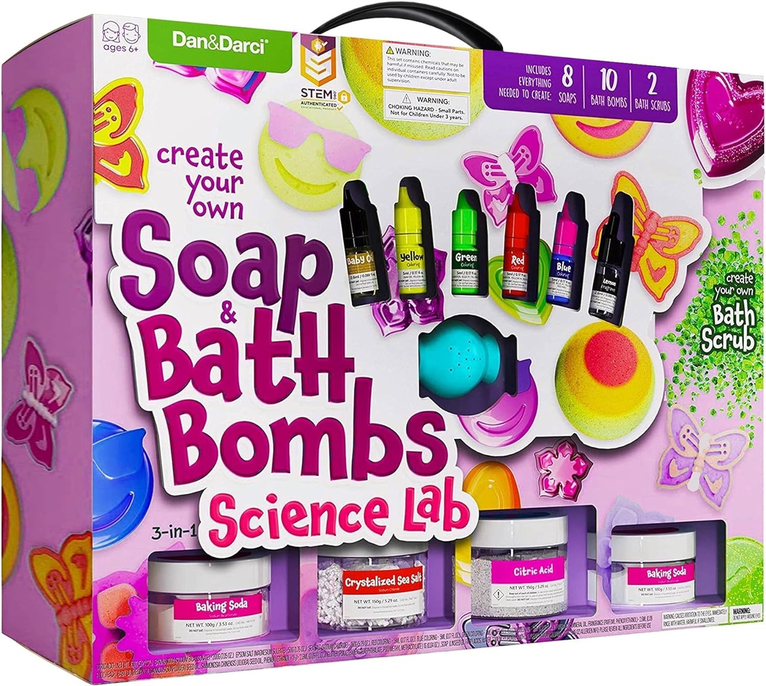 3-in-1 Spa Science Kit for Kids: Soap & Bath Bomb Making - 30 DIY Projects