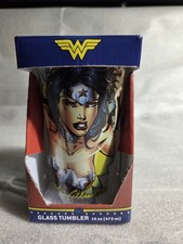 16oz DC Comics Wonder Women glass tumbler