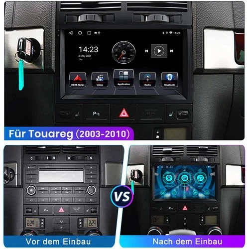Für VW Touareg 2003-2010 9" Autoradio Carplay Android 13 32G GPS Navi RDS SWC BT - Bild 4 von 14