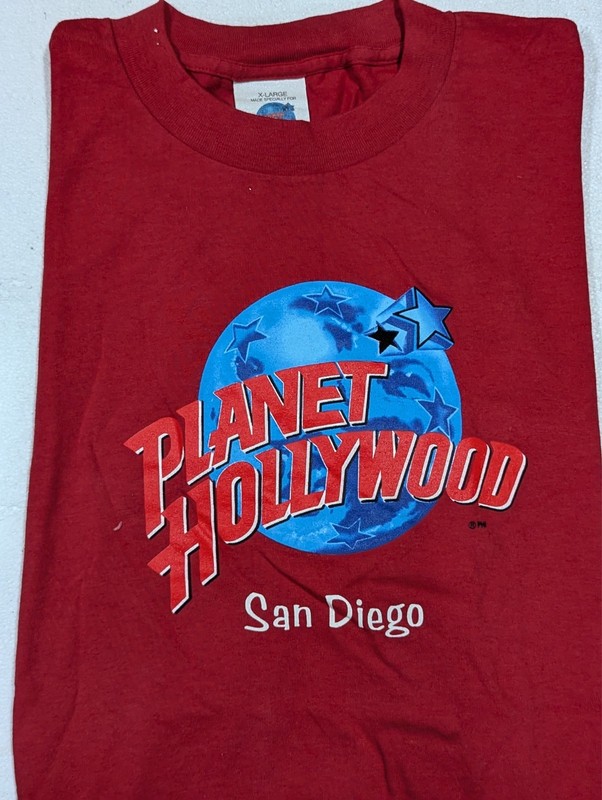 Vintage Planet Hollywood Men XL San Diego CA Single Stitch Graphic T USA