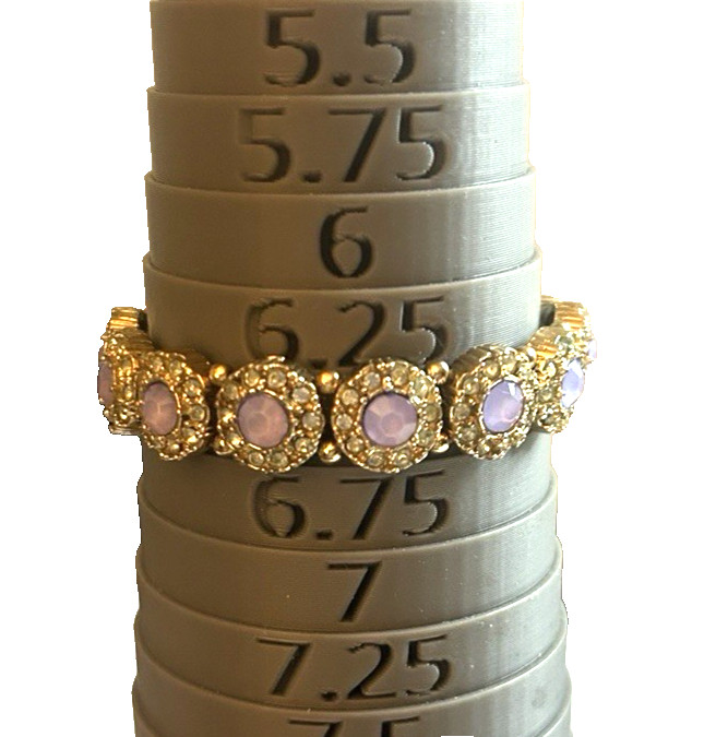 Unbranded 6.5” Silvertone Stackable Stretch Brace… - image 2