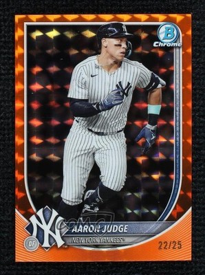 2025 Bowman Chrome Orange Geometric Refractor 22/25 Aaron Judge #99 tw0