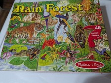 Melissa Doug Rain Forest Floor Puzzle 48 Jumbo Pieces Extra Large 2x3 Feet