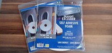 Image of 2x 15m (30m) Stormguard Draught Excluder Self Adhesive Foam For 1-4mm Gaps White
