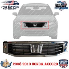 New Grille Chrome Molding Emblem 3pc Oem Replaces For 2008-2010 Honda Accord