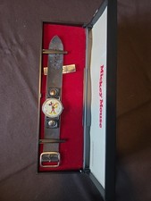 Vintage Mickey Mouse Watch. Walt Disney Productions W/ band. Case. Not Working