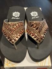 Yellow Box Embellished Sandles Size 6