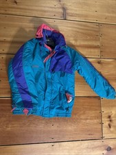 Vintage Columbia Jacket Kids Large L Pink Purple Colorblock 90s Kids