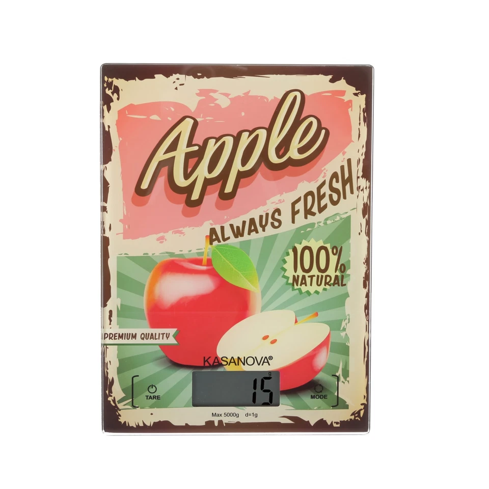 Bilancia da cucina digitale mele 5 kg multicolore - Immagine 3 di 4