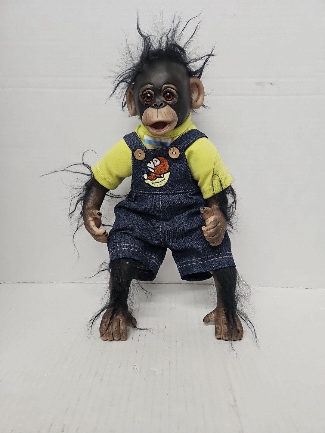 Reborn Baby Monkey Realistic Silicone Vinyl Doll with Soft Body 18 Inches