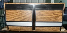 Vintage Faux Wood Grain 2 Drawer 40 CD Disc Storage Rack Holder Case