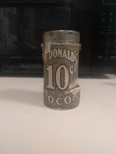 McDonalds 10cent Cocoa tin torn label but rea...