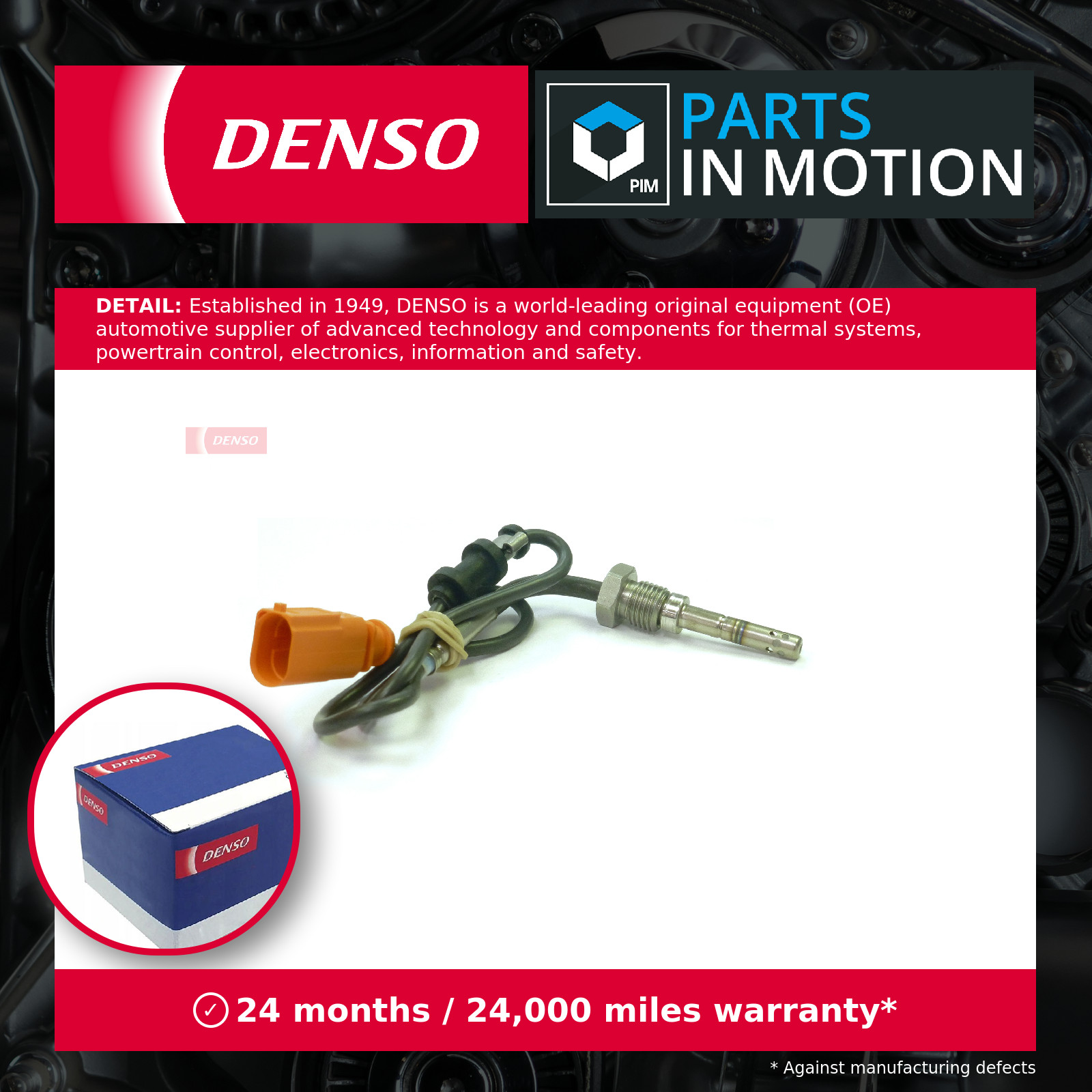 DENSO DET-2005 Exhaust Gas Temperature Sensor Fits Audi A1 Seat Ibiza Skoda VW - Image 2