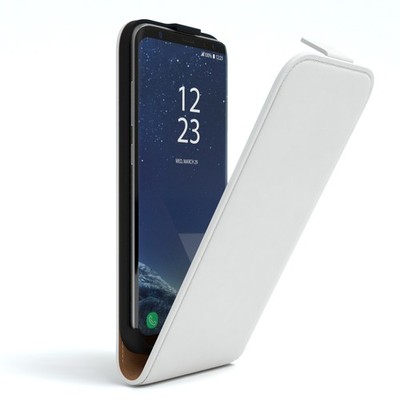 Für Samsung Galaxy S8 Plus Klappetui Hülle Kunstleder Tasche Schutz Handy Weiß