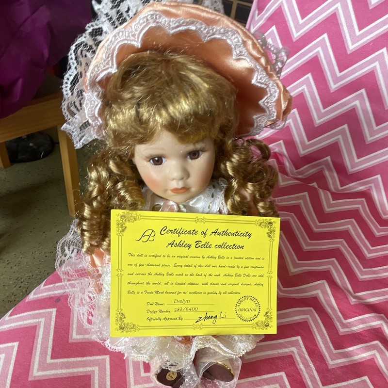 Ashely Belle Collection Evelyn Porcelain Doll