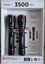 NEW - Infinity X1 3500 Lumens Dual Power Focusing Flashlight  2-pack