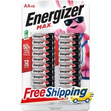 48 Count AAA Energizer Max Batteries 12/2036 1.5V Alkaline 12 Year Shelf Life