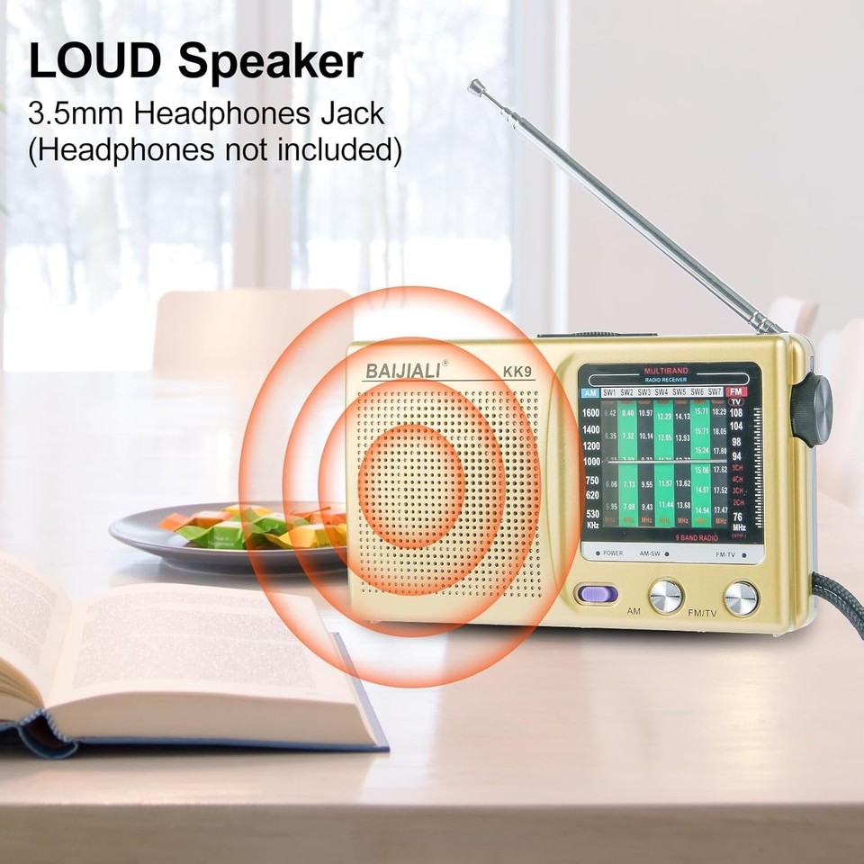 Portable Radio AM FM, Transistor Radio, Plug in Wall or Battery ...