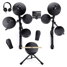 Donner DED-70SE 4 Quiet Silicone Pads Electronic Drum Set USB MIDI Throne