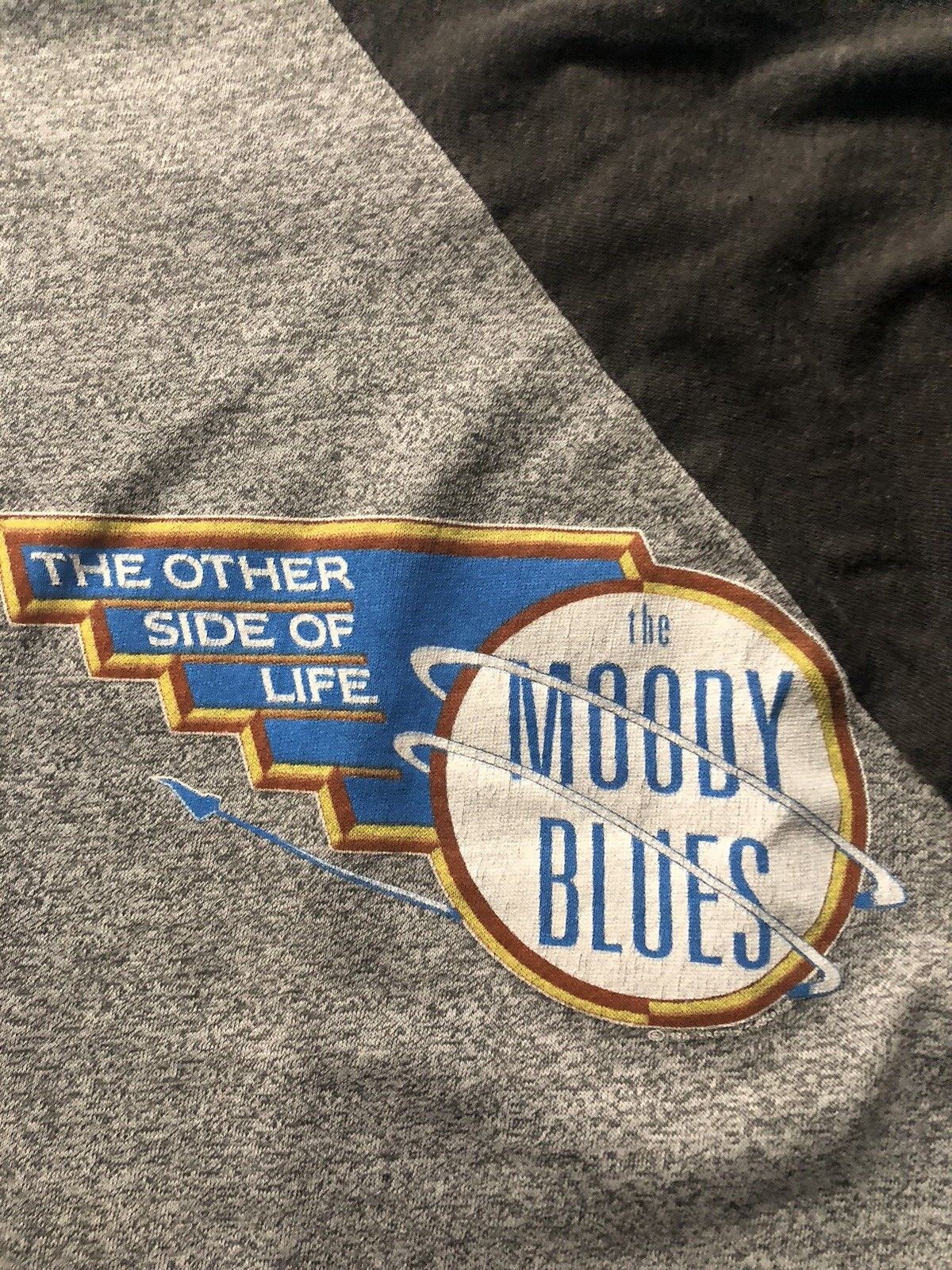 ALTRA Camicia da concerto Moody Blues The Other Side of Life 1986 stile baseball su due lati
