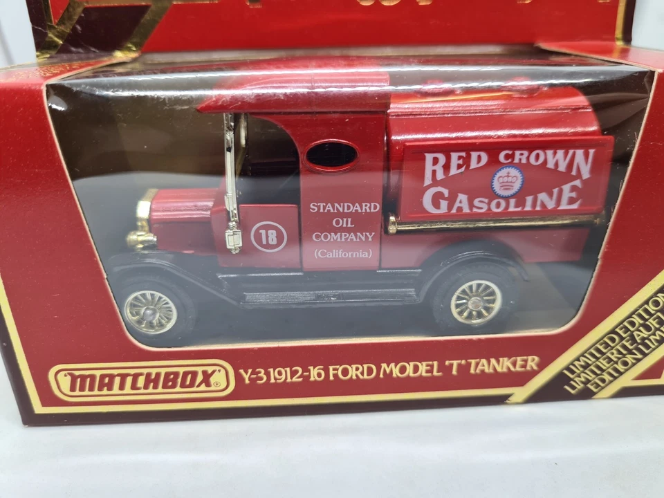 Matchbox Models of Yesteryear Y-3 1912-16 Ford Model 'T' Tanker Red Crown - NEW - Image 2 of 4