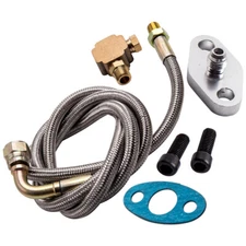 41" 90 Degree Oil Feed Line Kit -4AN  T3 T4 T3/T4 T04E T70 T66 T67 GT35 Model