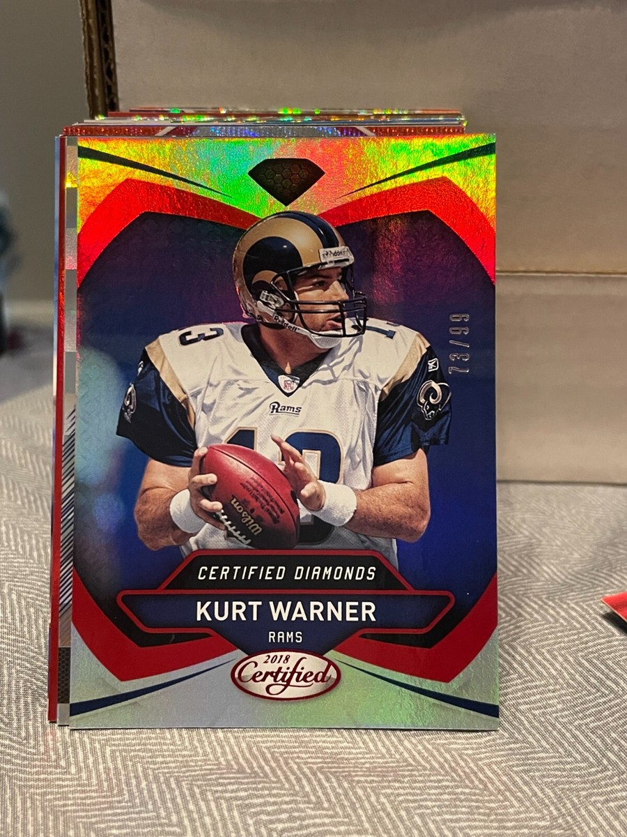 2018 Certified Diamonds Mirror Red #18 Kurt Warner/99 RAMS 2018 Certified Diamonds Mirror Red #18 Kurt Warner/99 RAMS