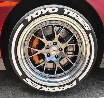 Permanent Tire Lettering Toyo Tires Proxes Sticker - Strips Tire Decals 1.25''