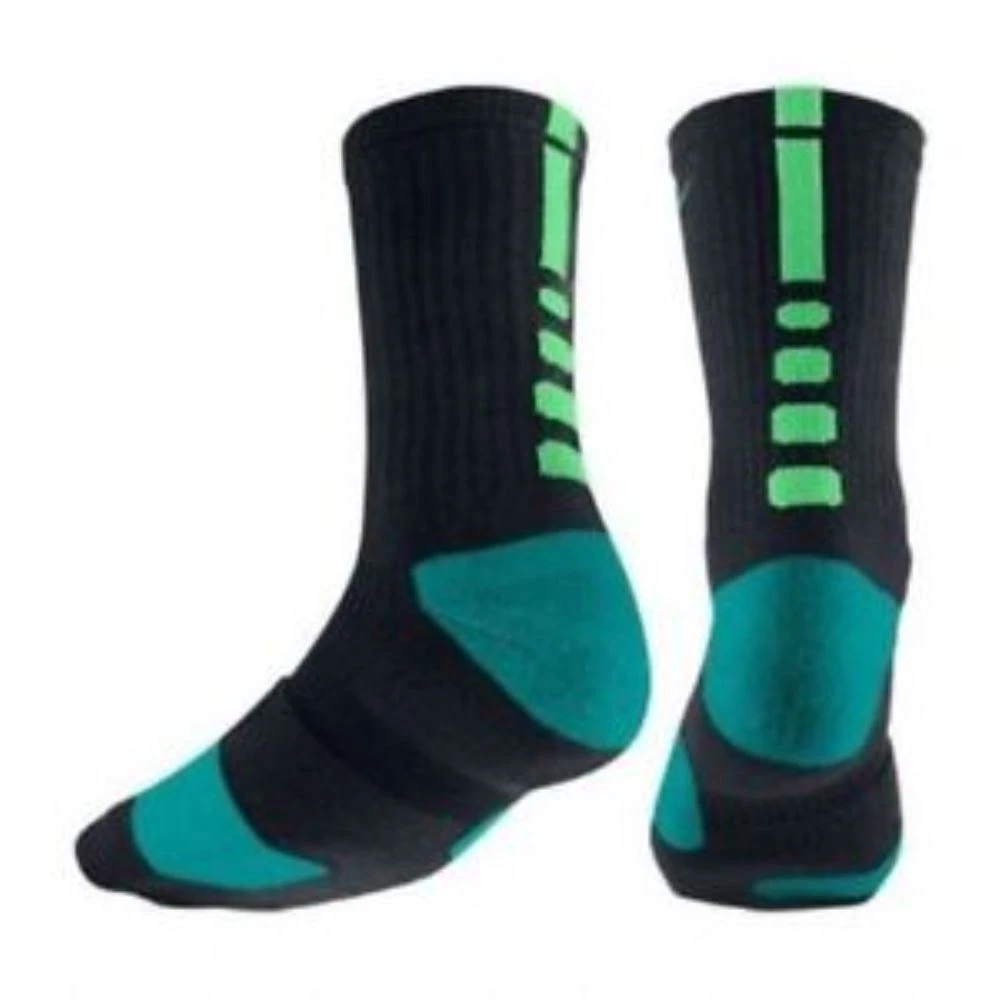 Elite Basketball Crew Socks - Medium (Men 6-8) Green | eBay