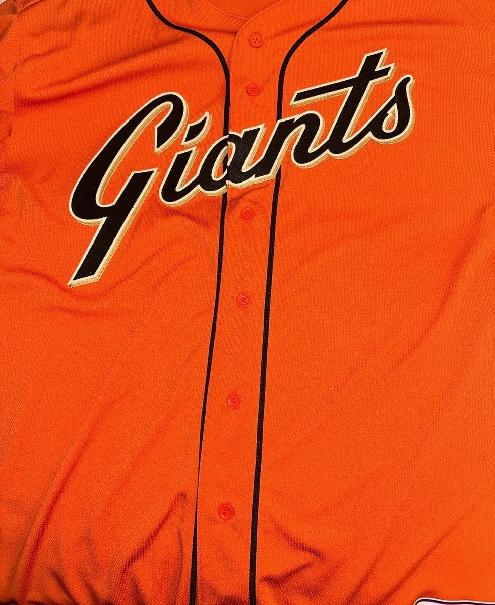 Mens MLB SF Giants Authentic On Field Flex Base Jersey Orange