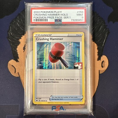 PSA 9 MINT 2022 Pokemon Prize Pack Series 1 CRUSHING HAMMER #159