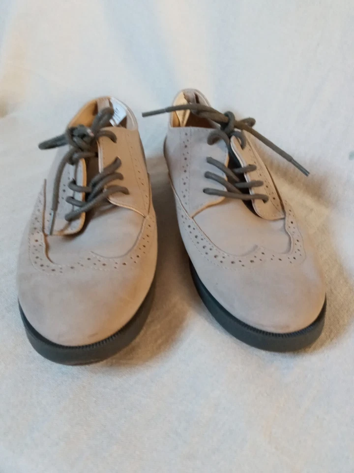 Zapatos de vestir Gymboree Boy gris con cordones puntas de alas niños talla 2  Foto 2 de 4