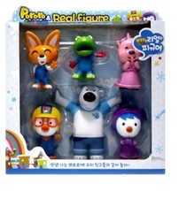 PORORO Real Figure Set TV Animation Character Non-toxic For Baby Kids 6p