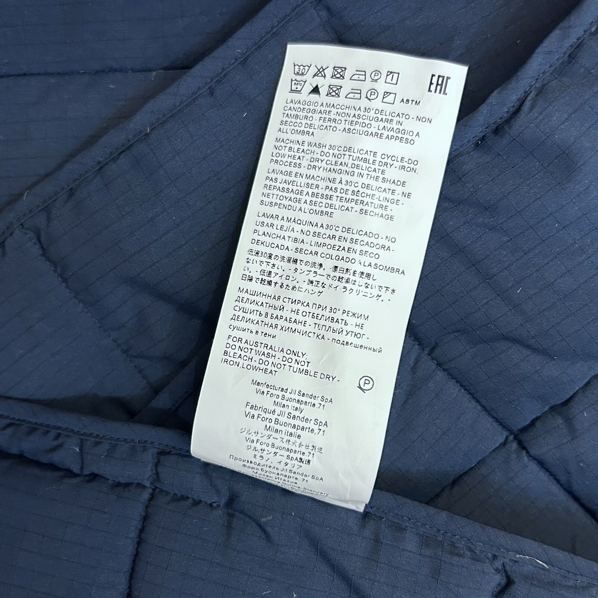正規 JIL SANDER + Down Scarf Blue Down Scarf – La Garçonne