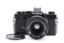 OLYMPUS OM-1 [CLAd] Black 35mm SLR 50mm f/3.5 Lens [Exc+++] #2069290A From JAPAN