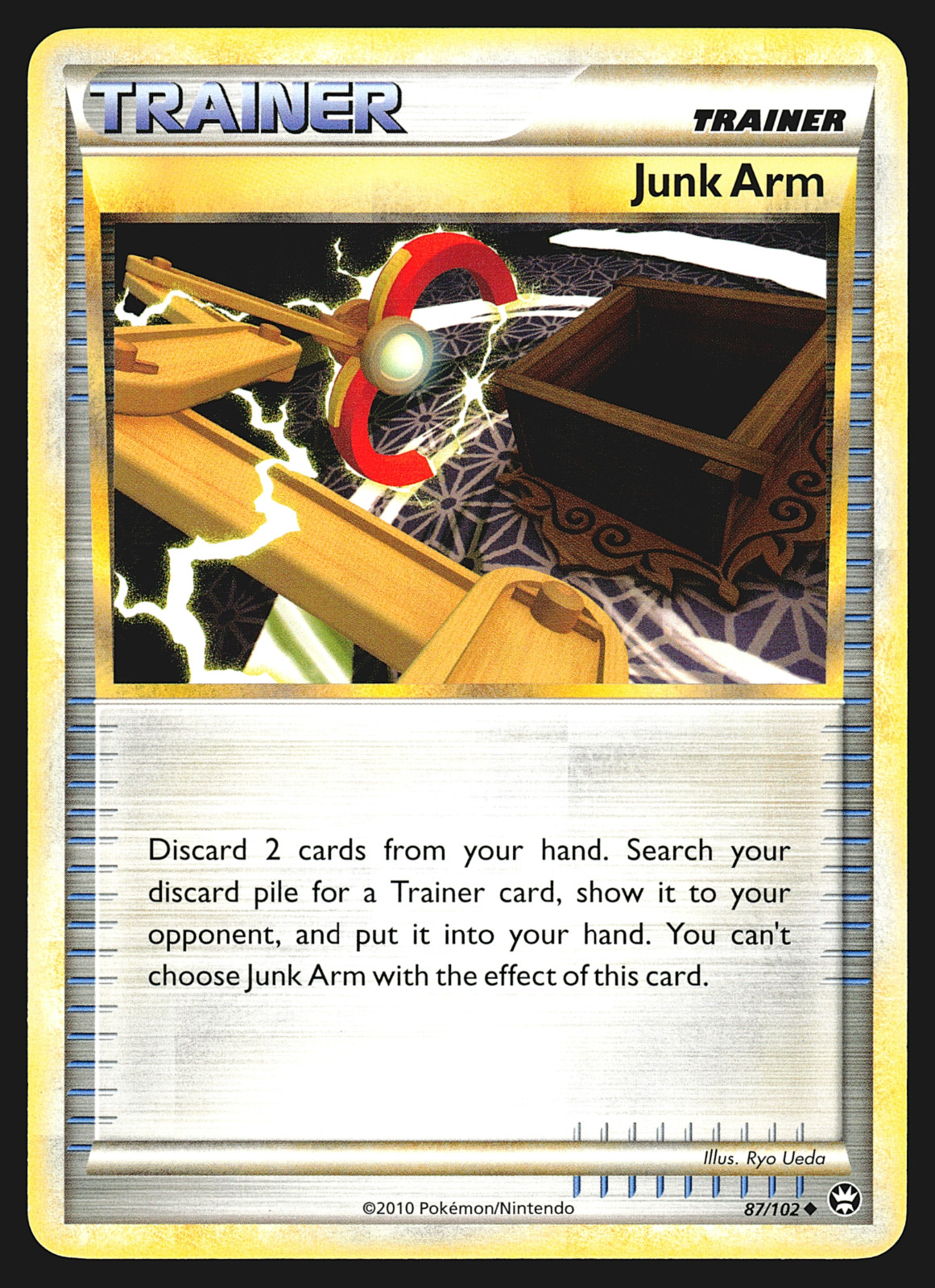 Junk Arm 87/102 HGSS Triumphant Pokemon Card LP