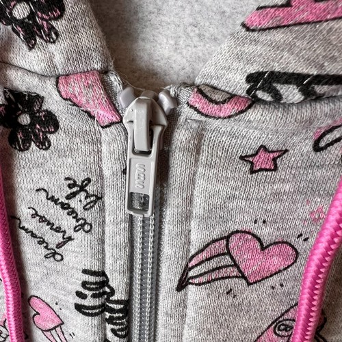 Barbie Hoodie Womens Size XXL Pink & Gray Full Zip Dream Big Pockets Cotton - Picture 16 of 17