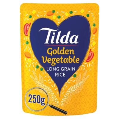 Tilda Golden Gemüse Lang Maserung Mikrowelle 250g Packung 6