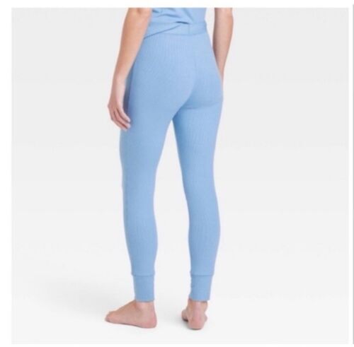 Women's Beautifully Soft Ribbed Legging Pajama Pants - Stars Above Blue Size 2x - Picture 2 of 3