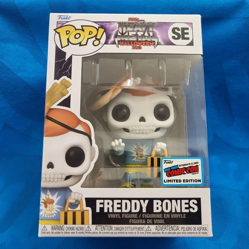 NYCC 2023 Official Sticker Funko Pop! FREDDY BONES w MASK & BAG Vinyl Figure